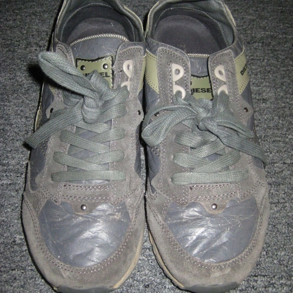 DIESEL 2007 "Lawndale" Sneakers 9.5 Grey/Olive - Picture 2 of 7